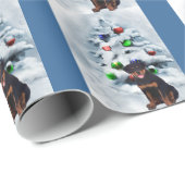 Rottweiler Christmas Geschenkpapier (Rolleneckpunkt)