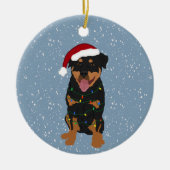 Rottweiler Christmas Keramik Ornament (Vorne)