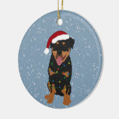 Rottweiler Christmas Keramik Ornament (Links)
