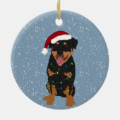 Rottweiler Christmas Keramik Ornament (Hinten)