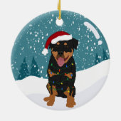 Rottweiler Christmas Keramik Ornament (Hinten)