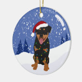 Rottweiler Christmas Keramik Ornament (Links)