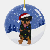 Rottweiler Christmas Keramik Ornament (Hinten)