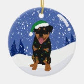 Rottweiler Christmas Keramik Ornament (Vorne)