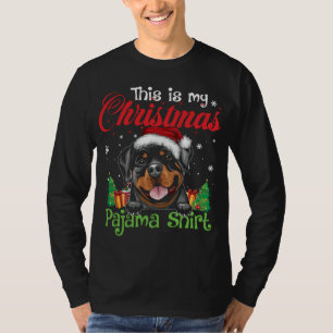 Rottweiler Christmas Pajama Funny Dog Lover Xmas G T-Shirt