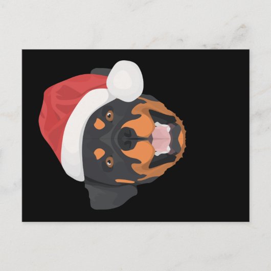 Rottweiler Christmas Postkarte (Vorderseite)
