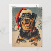 Rottweiler Christmas Postkarte (Vorne/Hinten)