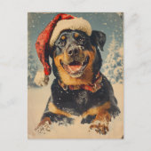 Rottweiler Christmas Postkarte (Vorderseite)