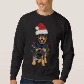 Rottweiler Christmas Rottweiler in Weihnachtsmannm Sweatshirt (Vorderseite)