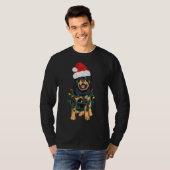 Rottweiler Christmas Rottweiler in Weihnachtsmannm T-Shirt (Vorne ganz)