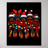 Rottweiler Christmas Rottweilers Xmas Rottweiler L Poster (Vorne)
