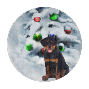 Rottweiler Christmas Schneidebrett