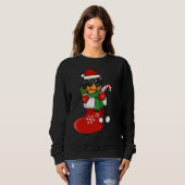 Rottweiler Christmas Strumpf Sweatshirt (Vorne ganz)