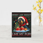 Rottweiler Christmas Tree Decorations Dog Lover Xm Karte (Gelbe Blume)