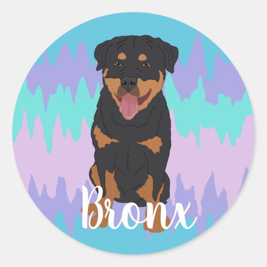 Rottweiler Classic Round Sticker (Vorderseite)