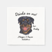 Rottweiler Cocktail Napkin Serviette (Vorderseite)