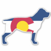 Rottweiler Colorado Flag Aufkleber (Vorderseite)