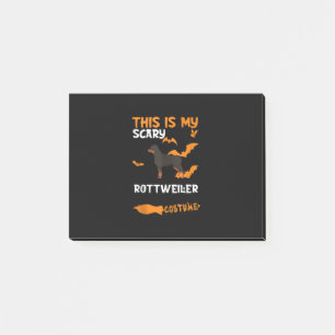 Rottweiler Costume Halloween Beängstigender Hundet Post-it Klebezettel