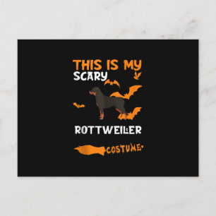 Rottweiler Costume Halloween Beängstigender Hundet Postkarte