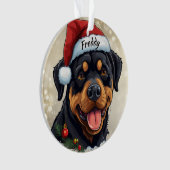 Rottweiler Custom Christmas Ornament (Vorderseite)
