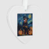 Rottweiler Cute Dog Halloween Jack O Lantern Pumpk Ornament (Vorderseite)