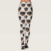 Rottweiler Cute Dog Lover Pattern Leggings (Rückseite)