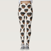 Rottweiler Cute Dog Lover Pattern Leggings (Vorderseite)