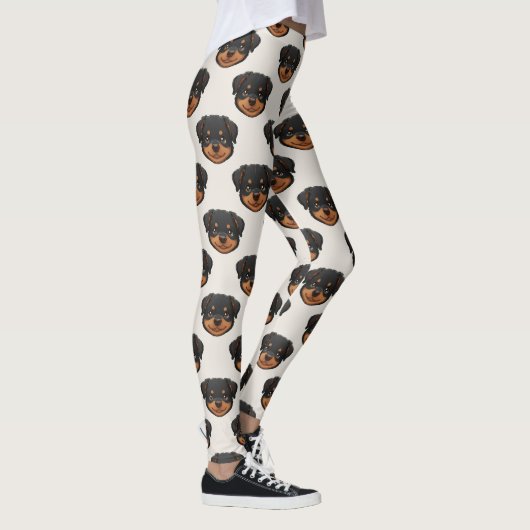 Rottweiler Cute Dog Lover Pattern Leggings (Rechts)