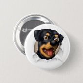 Rottweiler, das heraus sprengt button (Vorne & Hinten)