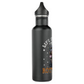 Rottweiler - Das Leben mit Rottweilers ist besser Edelstahlflasche (Links)
