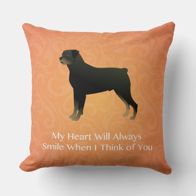 Rottweiler - Denken Sie an Sie - Gedenkstätte für  Kissen (Vorderseite)