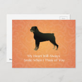 Rottweiler - Denken Sie an Sie - Gedenkstätte für  Postkarte (Vorne/Hinten)