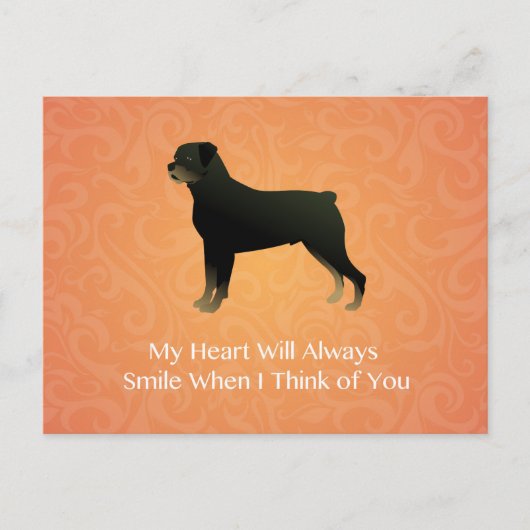 Rottweiler - Denken Sie an Sie - Gedenkstätte für  Postkarte (Vorderseite)