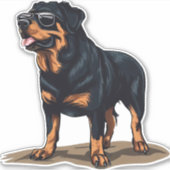 Rottweiler Der Explorer Aufkleber (Vorderseite)