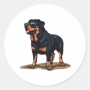 Rottweiler Der Explorer Runder Aufkleber