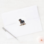 Rottweiler Der Explorer Runder Aufkleber (Umschlag)