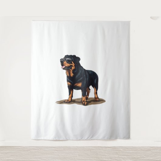 Rottweiler Der Explorer Wandteppich (Vorderseite)