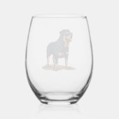 Rottweiler Der Explorer Weinglas Ohne Stiel (Rückseite)