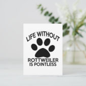 ROTTWEILER DESIGNS POSTKARTE (Stehend Vorderseite)