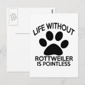 ROTTWEILER DESIGNS POSTKARTE (Vorne/Hinten)