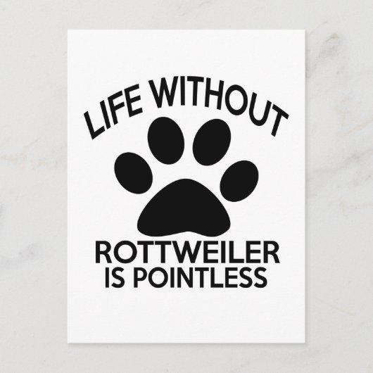 ROTTWEILER DESIGNS POSTKARTE (Vorderseite)
