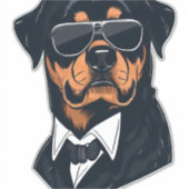 Rottweiler Die Herren Aufkleber (Vorderseite)