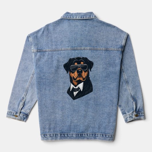 Rottweiler Die Herren Jeansjacke (Rückseite)
