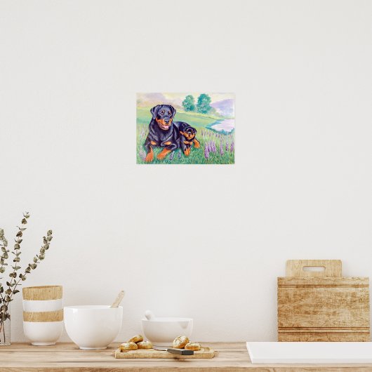 Rottweiler Dock Wall Poster Print (Küche)