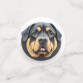 Rottweiler Dog 3D Inspiriert Konfetti (Klein Vorderseite)