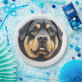 Rottweiler Dog 3D Inspiriert Pappteller (Party)