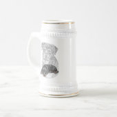 Rottweiler Dog Art Bierglas (Vorderseite Links)