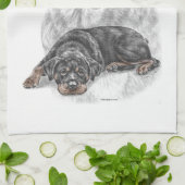 Rottweiler Dog Art Geschirrtuch (Gefaltet)
