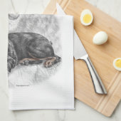 Rottweiler Dog Art Geschirrtuch (Viertel Falte)