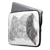 Rottweiler Dog Art Laptopschutzhülle (Vorderseite Links)